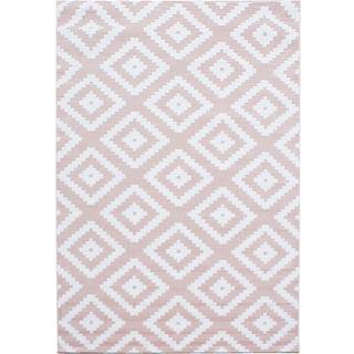 Plus Kortluvet tæppe Geometrisk - Pink - 280x370