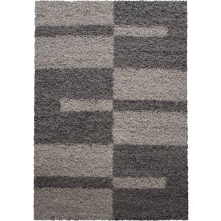 Gala Shaggy Tæppeløber Ternet - Brun - 60x110 (Løber)
