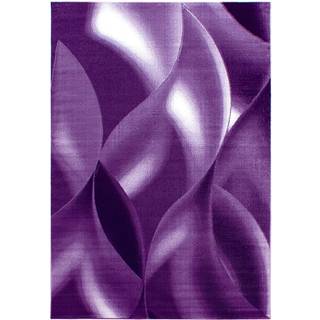 Plus Kortluvet tæppe Abstrakt Bølge - Lilla - 240x340