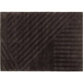NJRD Levels uldtæppe stripes brun 170x240 cm