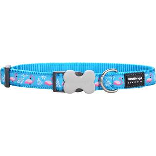 Hundehalsbånd Red Dingo STYLE FLAMINGO Turkisblå 31-47 cm
