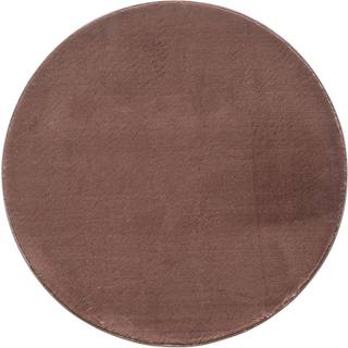 Catwalk Rund Vaskbart tæppe Ensfarvet - Brun - 160x160 (Rund)