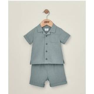 Mamas & Papas Grøn Patch Lomme 100% Bomuld Skjorter og Shorts Sæt6 - 9 måneder (68 - 74cm)