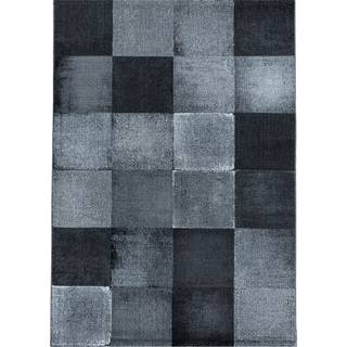 Costa Kortluvet tæppe Abstrakt Bølge - Sort - 140x200