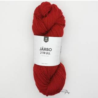 Järbo 2 tr Ull 100g 74124 Scarlet love Indhold: 100% Uld Vægt/længde: 100 g = ca. 300 meter Anbefalede pinde: 3.50 mm Strikkefasthed: 10 x 10 cm = 21 m x 30 p Håndvask / Tørres fladt.
