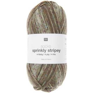 Socks Sprinkly Striply 4-fädig - Forest