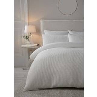 Serene Serene White Lindly Textured Duvet Cover Set