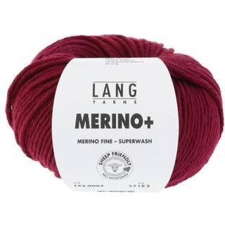 Lang Yarns Merino+ 063 Indhold: 100% Superwash Merinould Vægt/længde: 50 g = ca 90 meter Anbefalede pinde: 4.50-5.50 mm. Strikkefasthed: 10 x 10 cm = 17 m x 24 p Vask: Finvask 30ºC / Brug aldrig skyllemiddel / Tørres fladt.