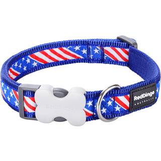 Hundehalsbånd Red Dingo STYLE US FLAG 15 mm x 24-36 cm