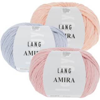 Lang Yarns Amira 0128 Indhold: 93% Bomuld, 7% nylon Vægt/længde: 50 g = 100 meter Anbefalede pinde: 5,5-6 mm Strikkefasthed: 10 x 10 cm = 17 m x 26 p Vask: Maskinvask 30 °c / Tåler ikke tørretumbling.