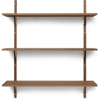 Ferm Living Sector Tripple/Wide Hylde Røget Eg/Messing