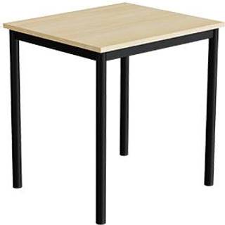 Bord Combi 200, 700x600 mm Højde 720 mm Birk laminat på sort understel