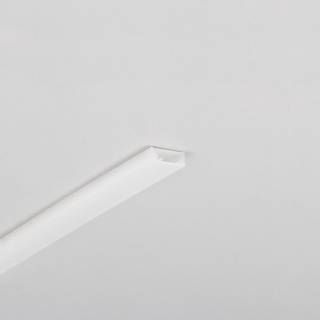 1m aluprofil SLASH8 - Mælkehvidt, indbygget, LED skinne