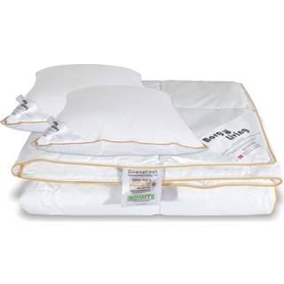 Dyne pude sæt - Dobbelt sommerdyne gåsedun - 200x220cm + 2 puder 60x63cm - Borg Living