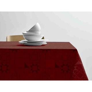 Södahl Star Damask Dug Rød 140x320cm