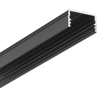 2m aluprofil UNI14 BC3/Y - Sort anodiseret, påbygning, LED skinne