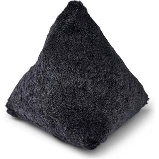Lammeskindspude | Hematite | Korthåret | 35x35x35 cm