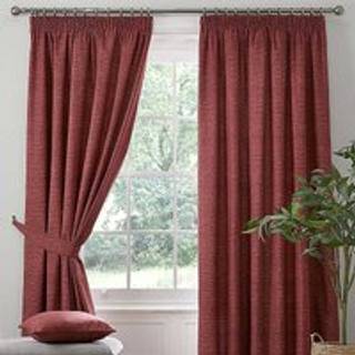 Dreams & Drapes Dreams & Drapes Red Pembrey Super Thermal Pencil Pleat Curtains Curtains