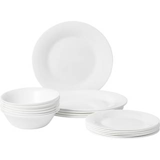 Tallerkner opalglas 18 dele 6-pak (På lager i varehus)