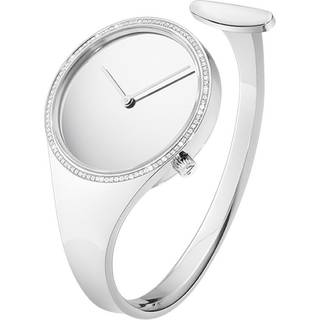 VIVIANNA - 34mm, kvarts, spejlskive, diamantkrans (str. S), Georg Jensen, Rustfrit stål
