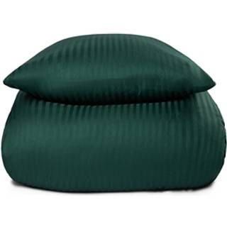 Sengetøj i 100% Bomuldssatin - 150x210 cm - Grønt ensfarvet sengesæt - Borg Living sengelinned