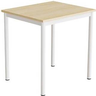 Bord Combi 200, 700x600 mm Højde 720 mm Lyddæmpende birk laminat på hvidt understel