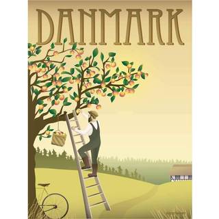 Tilbud: Spar 80% - Danmark Æbletræet - Plakat 15x21 cm fra ViSSEVASSE