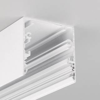 1m aluprofil PHIL53 C10 - Ubehandlet aluminium, påbygning, LED skinne