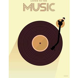 Tilbud: Spar 60% - Listen To The Music - Plakat 15x21 cm fra ViSSEVASSE