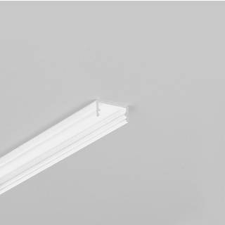 2m aluprofil BEGTON12 J/S - Hvid lakeret, påbygning, LED skinne