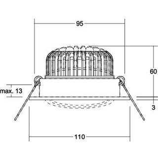 BRUMBERG Kerby-R LED-indbygningsspot, 4.000 K sort