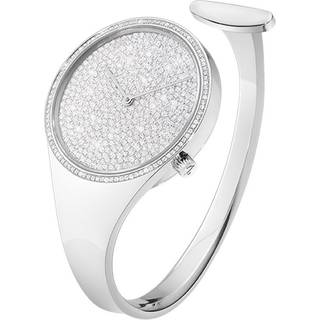 VIVIANNA - 34mm, kvarts, pavéfattet diamantskive, diamantkrans (str. L), Georg Jensen, Rustfrit stål