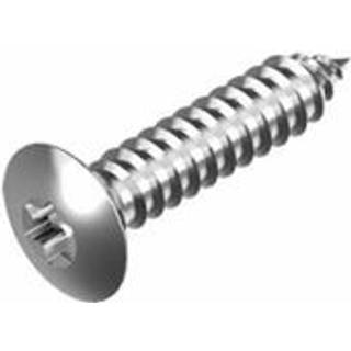 Monteringsskrue med rundforsænket hoved, Torx, rustfrit syrefast stål (A4 / AISI 316, marinklasse), Ø5.5 x 38 mm, 100-pak