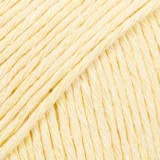 DROPS Cotton Light 42 Vanilje (Uni Colour) Indhold: 50% Bomuld, 50% Polyester Garngruppe: B (20 - 22 masker) / 8 ply / DK / worsted Vægt/længde: 50 g = ca. 105 meter Anbefalede pinde: 4 mm Strikkefasthed: 10 x 10 cm = 21 m x 28 p Finvask 40º / Tørres fladt.