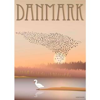 Danmark Sort Sol - Plakat 15x21 cm fra ViSSEVASSE