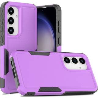 Samsung Galaxy S24 Hybrid Håndværker Plastik Cover - Lilla
