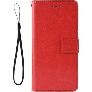 Samsung Galaxy A51 Læder Cover m. Pung & Strop - Rød