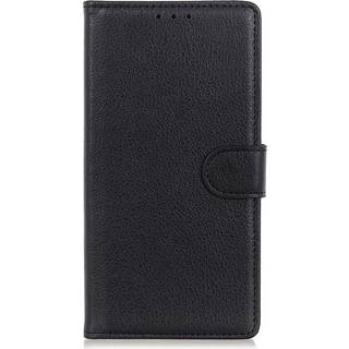 Samsung Galaxy S24 Ultra Litchi Læder Flip Cover m. Pung - Sort