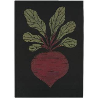Ekelund Linneväveri Röbeta viskestykke 48x70 cm Sort-rød