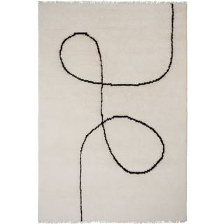 Linie Design Astral Spiral Gulvtæppe Black 170x240 cm