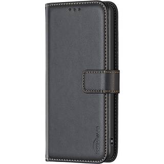 Samsung Galaxy S24 Ultra Kunst Læder Flip Cover m. Ståfunktion & Kortholder - Sort