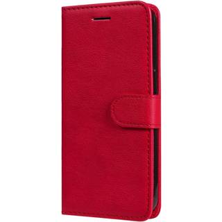 Xiaomi Poco C65 / Redmi 13C Læder Flip Cover m. Pung og Strop - Rød