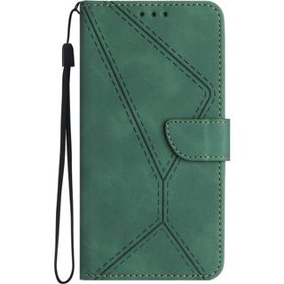Honor Magic5 Lite Læder Flip Cover m. Pung & Strop - Grøn