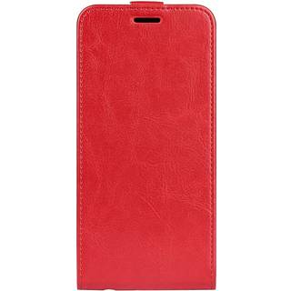 Nokia X30 Vertikalt Læder Cover m. Kortholder - Rød