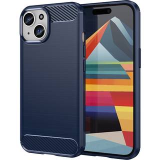 SKALO iPhone 15 Plus Armor Carbon Stødsikker TPU-cover - Blå