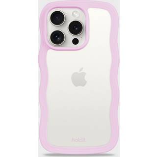 Holdit Mobilcover Wavy Transparent Iphone 15 Pro - Lilla