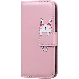 Xiaomi 13 Flip Cover m. Kortholder / Ståfunktion / Strop - Pink (Kanin)
