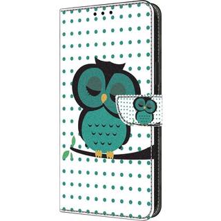 Samsung Galaxy A05s Læder Flip Cover m. Pung & Ståfunktion - Sovende Ugle