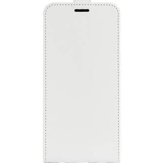 iPhone 15 Plus Vertikalt Læder Flip Cover m. Kortholder - Hvid
