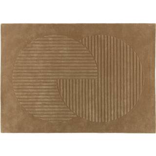 NJRD Levels uldtæppe circles beige 170x240 cm